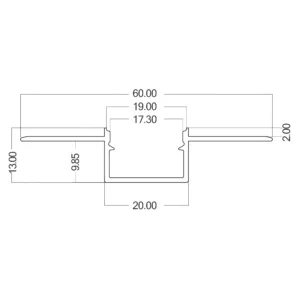ALUMINIJUMSKI GIPSANI LED PROFIL 2M SREBRNI