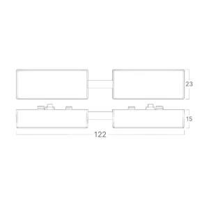 MAGNETNI RAVNI KONEKTOR CRNI 48VDC