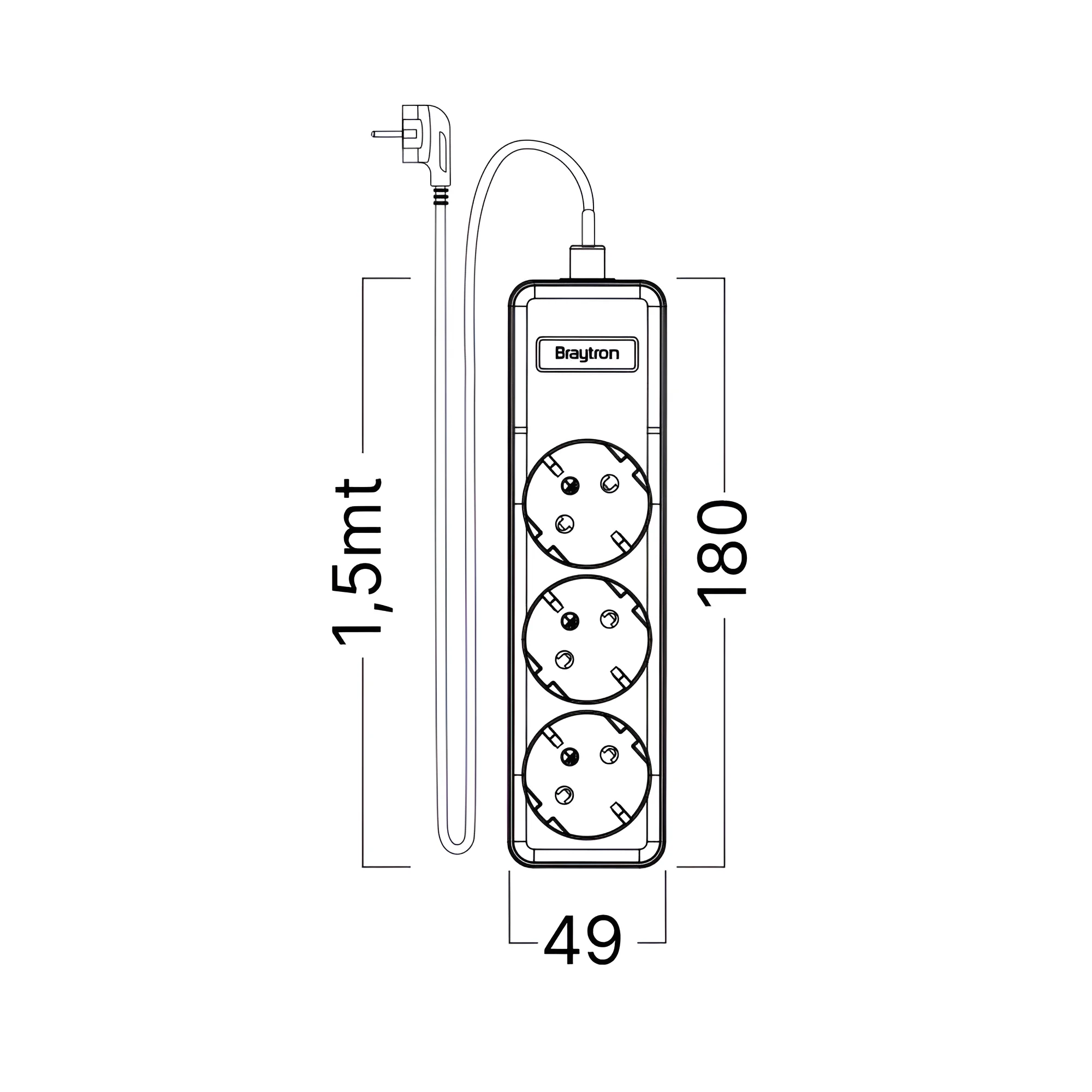 PRODUZNA PRIKLJUCNICA 3-WAY EU 1.5M PRODUZNA PRIKLJUCNICA 3-WAY EU 1.5M
