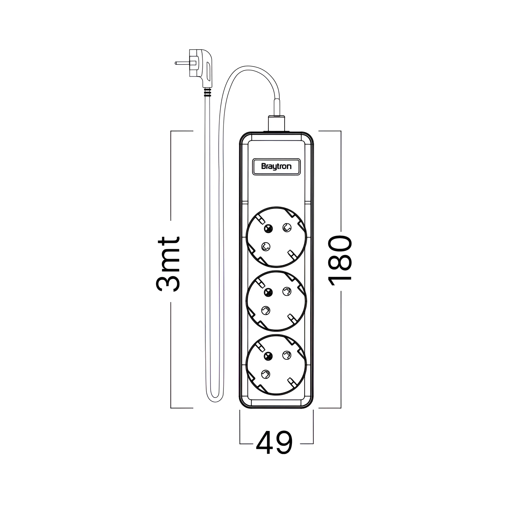 PRODUZNA PRIKLJUCNICA 3-WAY EU 3M PRODUZNA PRIKLJUCNICA 3-WAY EU 3M