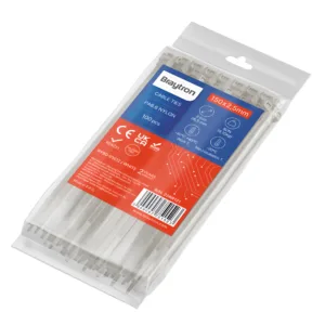BRY-2,5x150mm-100pcs/bag-PA66-WHT-CABLE TIES