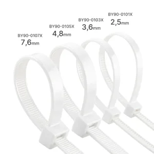 BRY-2,5x200mm-100pcs/bag-PA66-WHT-CABLE TIES
