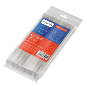 BRY-3,6x370mm-100pcs/bag-PA66-WHT-CABLE TIES
