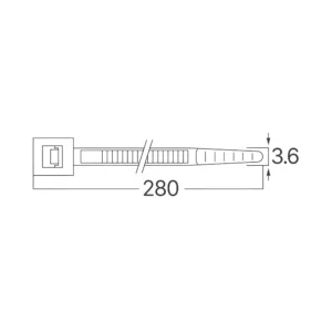 BRY-3,6x280mm-100pcs/bag-PA66-BLC-CABLE TIES