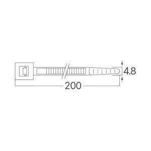BRY-4,8x200mm-100pcs/bag-PA66-BLC-CABLE TIES