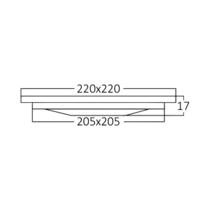 LED PANEL UGRADNI KVADRATNI 8" 18W BELI 4000K