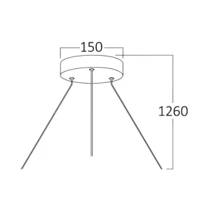 SET ZA VESANJE KVADRATNI 400/500MM BELI